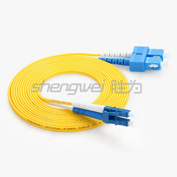 电信级 SC(UPC)-LC(UPC)单模双芯光纤跳线 5米