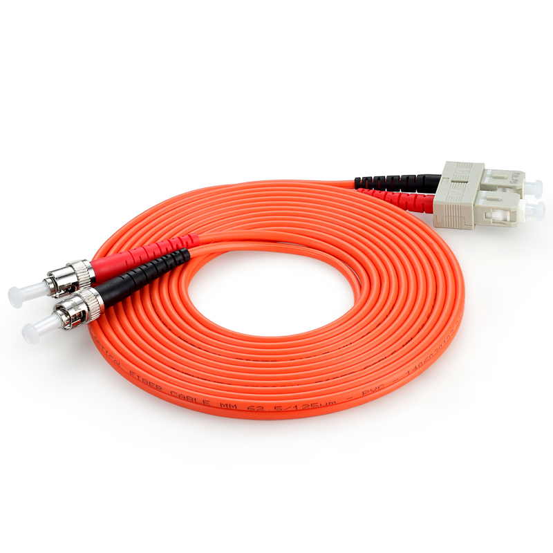 胜为 FTCB-1100 工程电信级光纤跳线 ST(UPC)-SC(UPC)多模双芯 10米 收发器尾纤 网络光纤线
