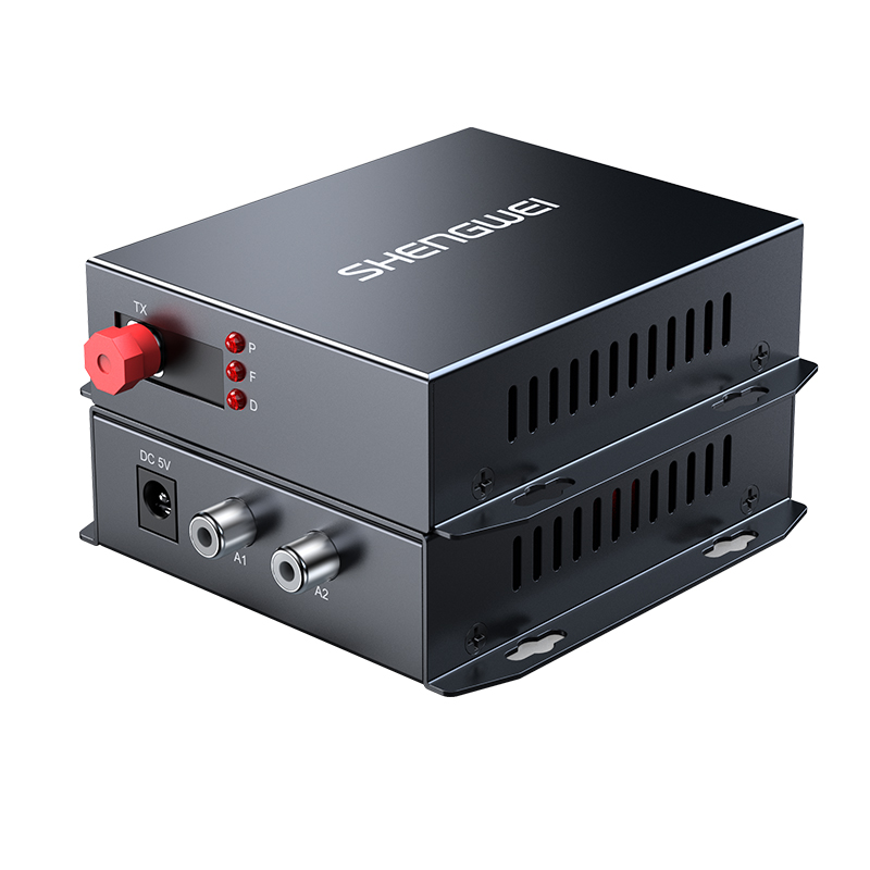 DGDJ02A0 音频光端机2路单向 FC接口 广播工程级光纤收发器转换器莲花头音频转光纤延长器