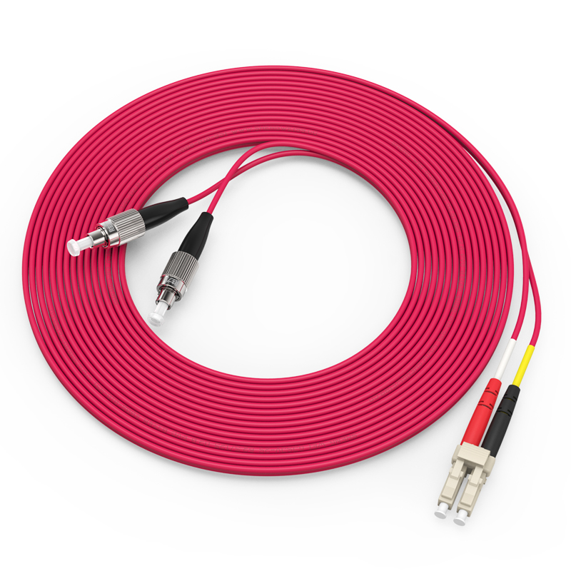 电信级铠装光纤跳线 LC-FC多模双芯3米 防鼠咬室内抗拉尾纤缆