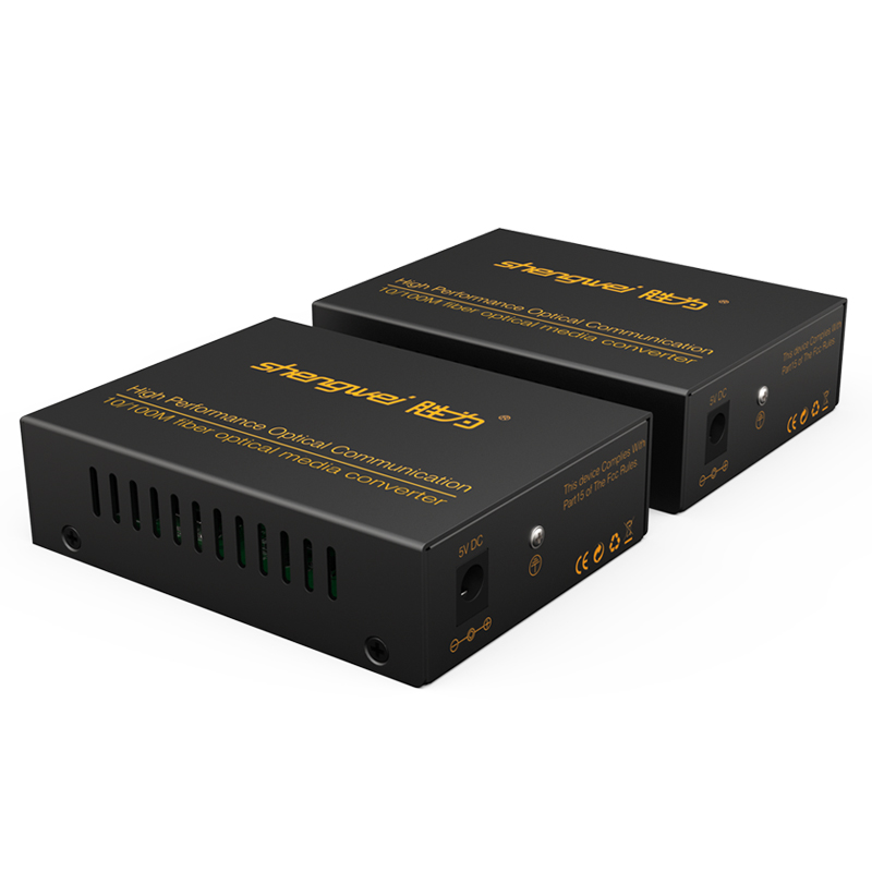 胜为 FC-311AB 百兆自适应网络监控SC接口一对光纤收发器