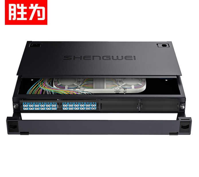 胜为 MDF-101S-48L MPO-MTP光纤配线箱 72芯LC单模满配 高密度模块化光纤续接盘配线架熔接分线箱