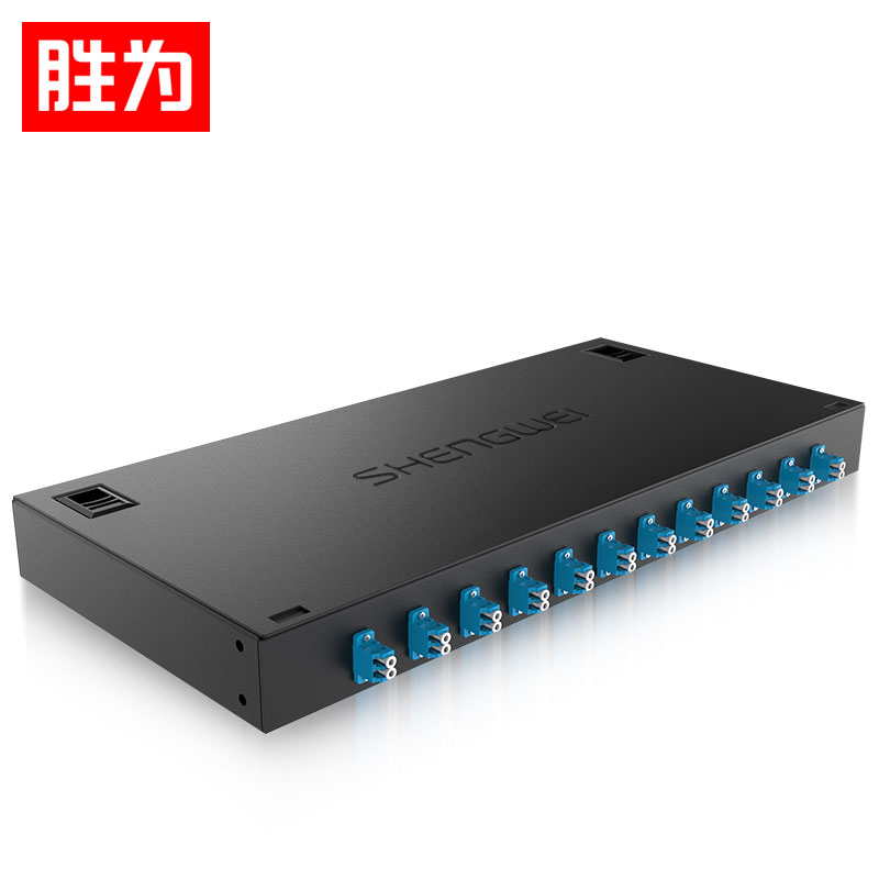 胜为 光纤终端盒 24口 单模满配 尾纤光缆熔接盒LC接口 黑FBO-1024L-S