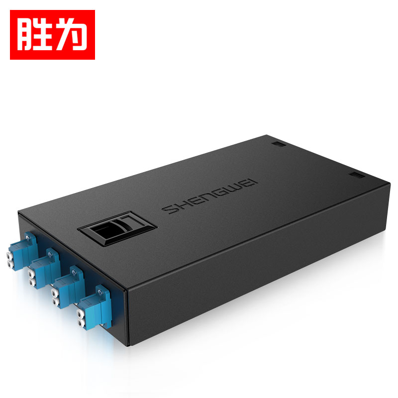 胜为 光纤终端盒 8口 尾纤光缆熔接盒LC接口 黑FBO-108L-S